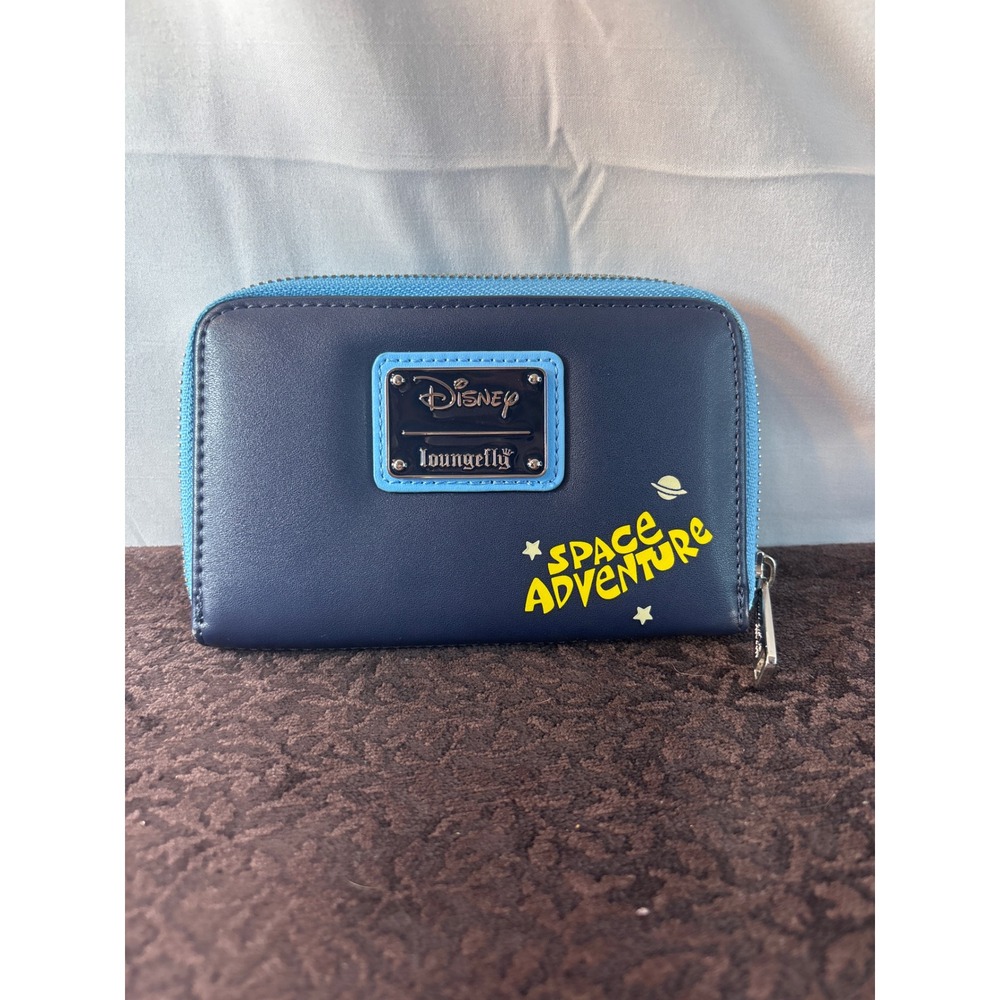 Disney Loungefly Lilo and Stitch Space Adventure‎ Zip Wallet Navy Blue Kids
